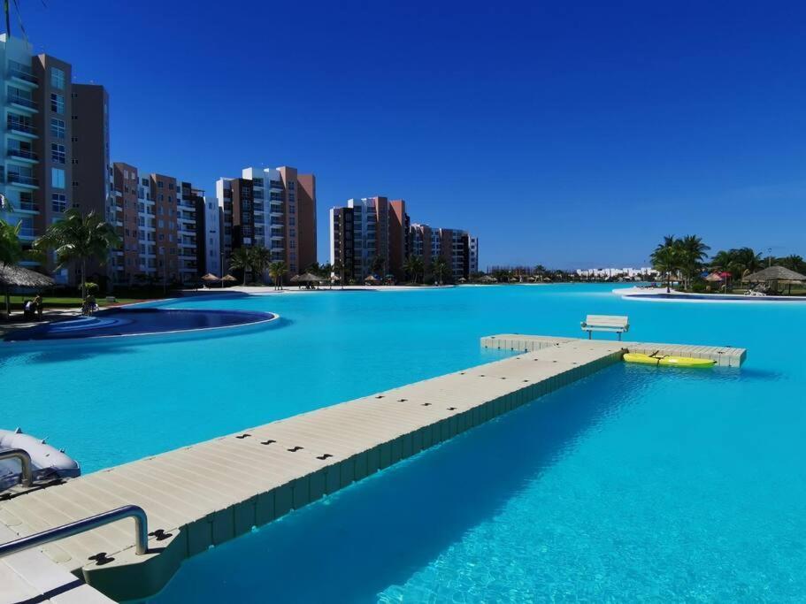 קנקון Departamento Con Laguna Artificial מראה חיצוני תמונה