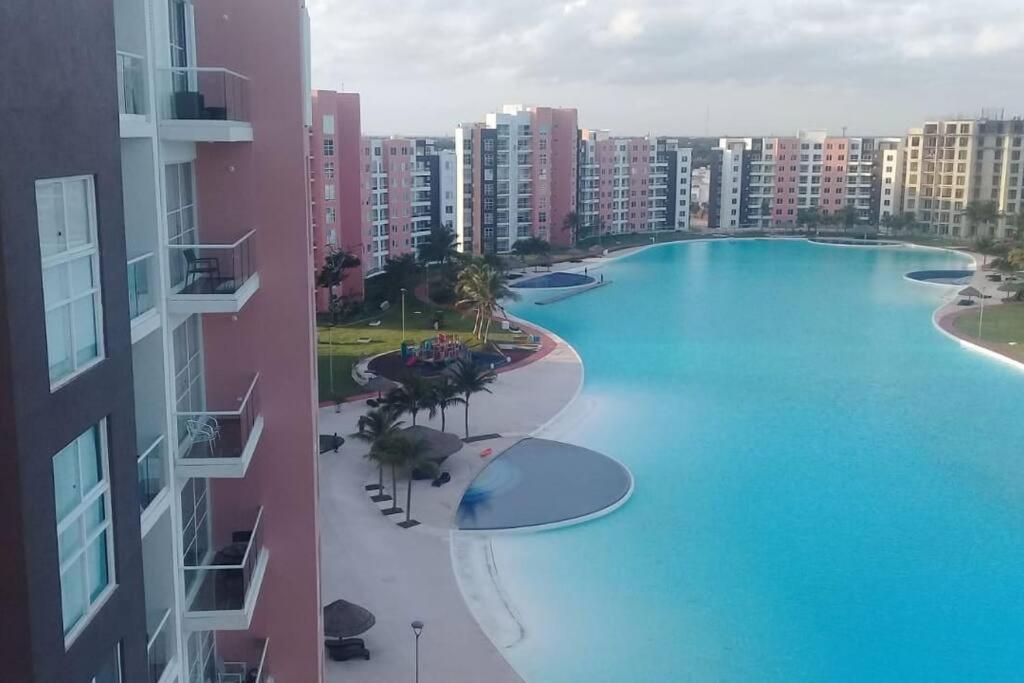 קנקון Departamento Con Laguna Artificial מראה חיצוני תמונה