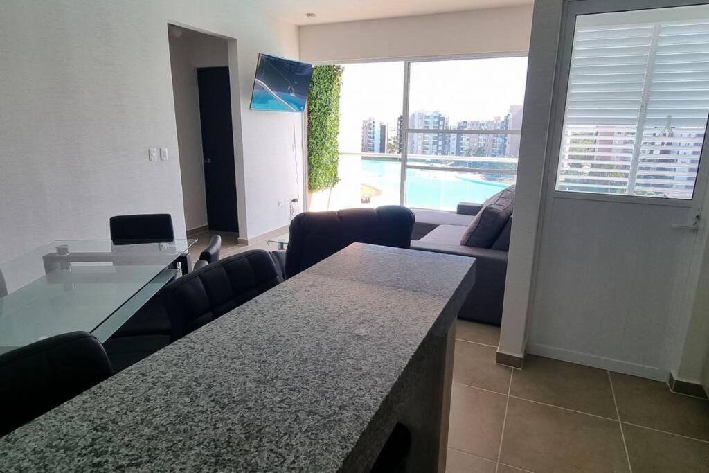 קנקון Departamento Con Laguna Artificial מראה חיצוני תמונה
